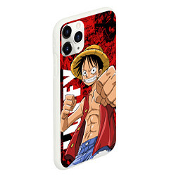 Чехол iPhone 11 Pro матовый Манки Д Луффи, One Piece, цвет: 3D-белый — фото 2