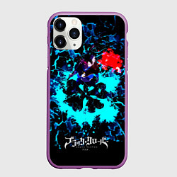 Чехол iPhone 11 Pro матовый Аста - Чёрный Клевер, цвет: 3D-фиолетовый