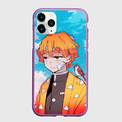 Чехол iPhone 11 Pro матовый КЛИНОК РАССЕКАЮЩИЙ ДЕМОНОВ, ЗЕНИТЦУ, цвет: 3D-фиолетовый