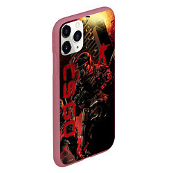 Чехол iPhone 11 Pro матовый CS GO SPECIAL OPERATION RED ALERT SKIN КС ГО КРАСН, цвет: 3D-малиновый — фото 2