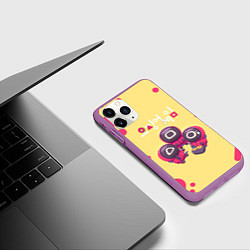 Чехол iPhone 11 Pro матовый ИЗГОТАВЛИВАЮТ ВИЗИТКИ ОХРАНА, цвет: 3D-фиолетовый — фото 2
