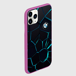 Чехол iPhone 11 Pro матовый BMW 3D плиты с подсветкой, цвет: 3D-фиолетовый — фото 2