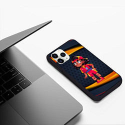 Чехол iPhone 11 Pro матовый Рисунок Meg Brawl Stars, цвет: 3D-черный — фото 2