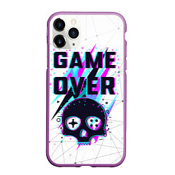 Чехол iPhone 11 Pro матовый Game OVER - NEON 3D, цвет: 3D-фиолетовый