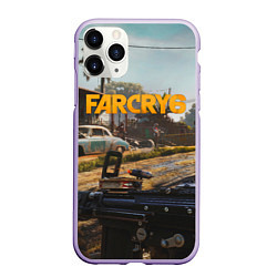 Чехол iPhone 11 Pro матовый Far Cry 6 game art, цвет: 3D-светло-сиреневый