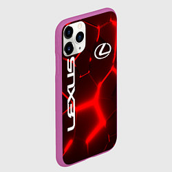 Чехол iPhone 11 Pro матовый ЛЕКСУС КРАСНЫЕ 3Д ПЛИТЫ, цвет: 3D-фиолетовый — фото 2