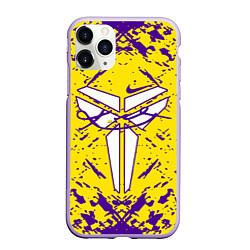 Чехол iPhone 11 Pro матовый ЛЕЙКЕРС LOS ANGELES LAKERS,, цвет: 3D-светло-сиреневый