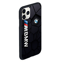 Чехол iPhone 11 Pro матовый BMW sport 3D плиты 3Д плиты, цвет: 3D-черный — фото 2