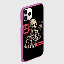 Чехол iPhone 11 Pro матовый Я В Порядке Im Ok, цвет: 3D-фиолетовый — фото 2