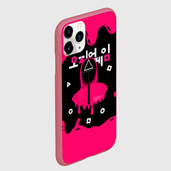 Чехол iPhone 11 Pro матовый Игра в кальмара стража под прикрытием, цвет: 3D-малиновый — фото 2