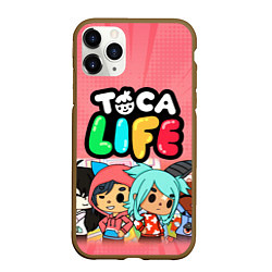 Чехол iPhone 11 Pro матовый Toca Life, цвет: 3D-коричневый