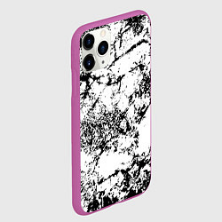Чехол iPhone 11 Pro матовый Эффект линогравюры, цвет: 3D-фиолетовый — фото 2