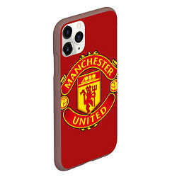 Чехол iPhone 11 Pro матовый Manchester United F C, цвет: 3D-коричневый — фото 2