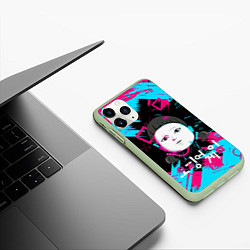 Чехол iPhone 11 Pro матовый SQUID GAME ИГРА В КАЛЬМАРА DOLL,, цвет: 3D-салатовый — фото 2