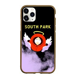 Чехол iPhone 11 Pro матовый Кенни реально умер Южный парк, цвет: 3D-коричневый