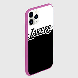 Чехол iPhone 11 Pro матовый Kobe Bryant - Los Angeles Lakers, цвет: 3D-фиолетовый — фото 2