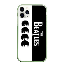 Чехол iPhone 11 Pro матовый The Beatles черно - белый партер, цвет: 3D-салатовый