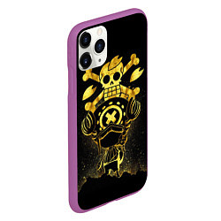 Чехол iPhone 11 Pro матовый ONE PIECE ВАН ПИС GOLDEN, цвет: 3D-фиолетовый — фото 2