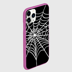 Чехол iPhone 11 Pro матовый Паутинка без паучка, цвет: 3D-фиолетовый — фото 2