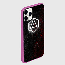 Чехол iPhone 11 Pro матовый Linkin Park Logo Линкин Парк, цвет: 3D-фиолетовый — фото 2