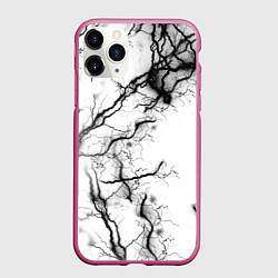 Чехол iPhone 11 Pro матовый Нейронные связи, цвет: 3D-малиновый