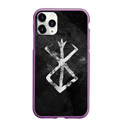 Чехол iPhone 11 Pro матовый BERSERK LOGO GRUNGE, цвет: 3D-фиолетовый