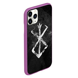 Чехол iPhone 11 Pro матовый BERSERK LOGO GRUNGE, цвет: 3D-фиолетовый — фото 2