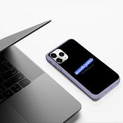 Чехол iPhone 11 Pro матовый Интеллектуальный провокатор чёрный голубой, цвет: 3D-светло-сиреневый — фото 2