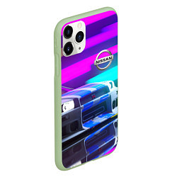 Чехол iPhone 11 Pro матовый NISSAN GT-R SKYLINE, цвет: 3D-салатовый — фото 2