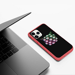 Чехол iPhone 11 Pro матовый Космический Кот Монстр, цвет: 3D-красный — фото 2
