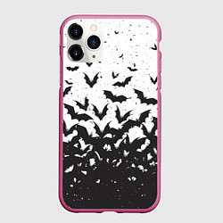 Чехол iPhone 11 Pro матовый Летучие кровососы, цвет: 3D-малиновый