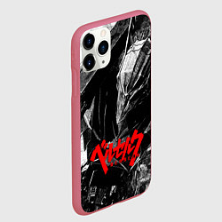 Чехол iPhone 11 Pro матовый BERSERK ЧБ БЕРСЕРК, цвет: 3D-малиновый — фото 2