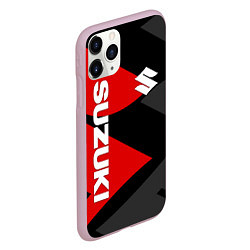 Чехол iPhone 11 Pro матовый SUZUKI СУЗУКИ RED LOGO, цвет: 3D-розовый — фото 2