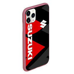 Чехол iPhone 11 Pro матовый SUZUKI СУЗУКИ RED LOGO, цвет: 3D-малиновый — фото 2