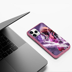 Чехол iPhone 11 Pro матовый DESTINY 2 HUNTER LOGO, цвет: 3D-малиновый — фото 2