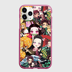 Чехол iPhone 11 Pro матовый КЛИНОК РАССЕКАЮЩИЙ СТИКЕРБОМБИНГ, цвет: 3D-малиновый