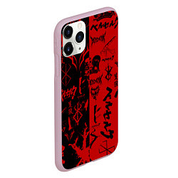 Чехол iPhone 11 Pro матовый BERSERK BLACK RED БЕРСЕРК ПАТТЕРН, цвет: 3D-розовый — фото 2