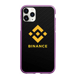 Чехол iPhone 11 Pro матовый БИНАНС ЛОГО CARBON BINANCE LOGO, цвет: 3D-фиолетовый