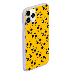 Чехол iPhone 11 Pro матовый FORTNITE BANANA FACE PATTERN ФОРТНАЙТ ЛИЦО БАНАНА, цвет: 3D-светло-сиреневый — фото 2