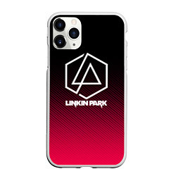 Чехол iPhone 11 Pro матовый LINKIN PARK LOGO CARBON, цвет: 3D-белый