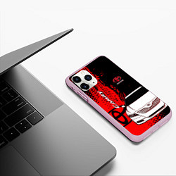 Чехол iPhone 11 Pro матовый Camry Toyota glitch, цвет: 3D-розовый — фото 2