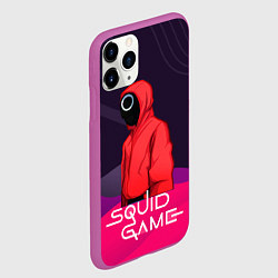 Чехол iPhone 11 Pro матовый Игра в кальмара сериал, цвет: 3D-фиолетовый — фото 2