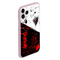 Чехол iPhone 11 Pro матовый Berserk: Черная маска, цвет: 3D-розовый — фото 2