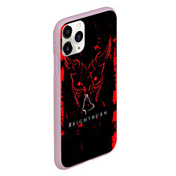 Чехол iPhone 11 Pro матовый Берсерк berserk аниме, цвет: 3D-розовый — фото 2