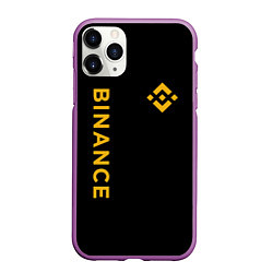 Чехол iPhone 11 Pro матовый БИНАНС ЛОГО КАРБОН BINANCE LOGO, цвет: 3D-фиолетовый