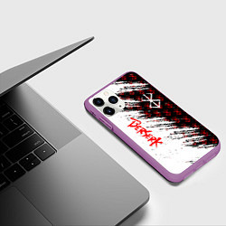 Чехол iPhone 11 Pro матовый Berserk Anime, цвет: 3D-фиолетовый — фото 2