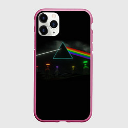 Чехол iPhone 11 Pro матовый ПИНК ФЛОЙД PINK FLOYD LOGO, цвет: 3D-малиновый