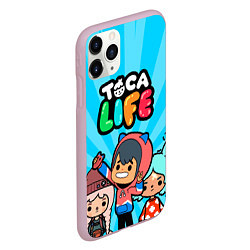 Чехол iPhone 11 Pro матовый Toca Life: Friends, цвет: 3D-розовый — фото 2