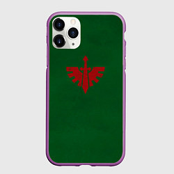 Чехол iPhone 11 Pro матовый Темные ангелы после Ереси цвет легиона, цвет: 3D-фиолетовый