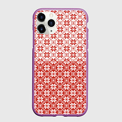 Чехол iPhone 11 Pro матовый Алатырь Славянский Символ, цвет: 3D-фиолетовый
